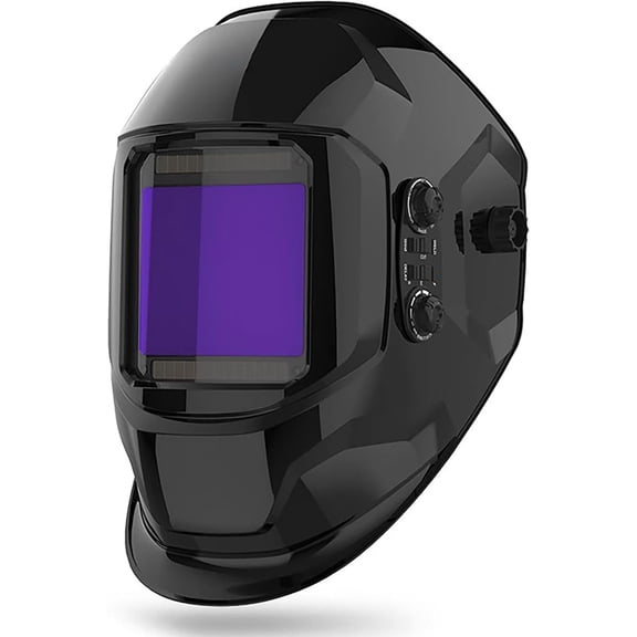 Auto Darkening Welding Helmet, Solar Powered Large View Welding Mask with Adjustable Shade, Lightweight Hood for MIG TIG ARC Welding, Splash & UV IR Protection Welder Face Shield