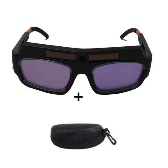 Auto-Darkening Welding Helmet with Zippered Case, Adjustable Headband, Impact & Scratch Resistant Lens, UV/IR Blocking for Arc Welding, Gas Welding