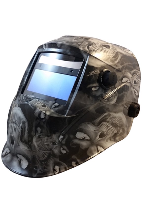 Auto Darkening Welding Hoods - Hades White Hydro Graphic Pattern