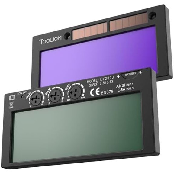 Auto-Darkening Welding Lens Replacement Solar Charging Variable Shade 8-13 True  Welding Helmet Filter Lens 2 X 4.25" Fit most Pancake and Pipe Liner Welding Mask$$Tools & Hardware Other