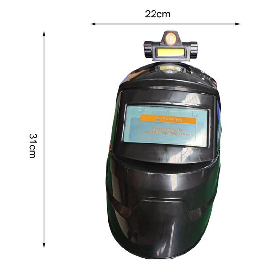 Auto Darkening Welding Mask, Head-Mounted, PP LCD Photosensitive Lens, 130C Heat Resistant, Anti-Fall Anti-Splash, Auto Dimming, Eye Protection, Headlight, 300mAh Battery, 20 Protective Sheets