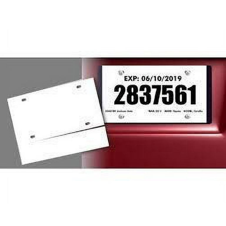 Auto Dealer Supplies Tear Resistant Temporary Tags for Car Dealers Blank Printable 1 Perforated Tear Off Section