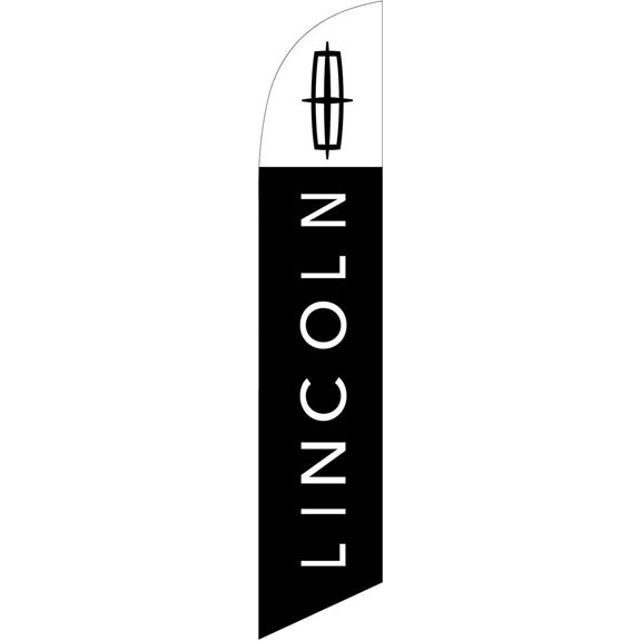 Auto Dealership Advertising Feather Banner Swooper Flag Sign with Flag Pole Kit and Ground Stake, Compatible with Lincoln Carlot Signs