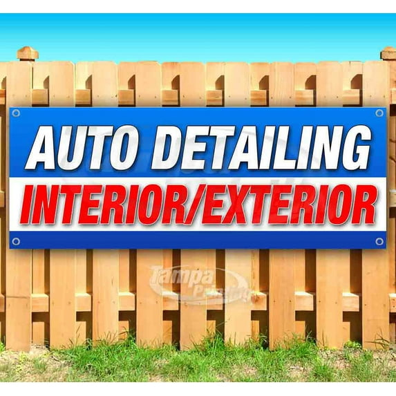 Auto Detailing 13 oz Vinyl Banner With Metal Grommets