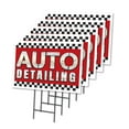 thumbnail image 1 of Auto Detailing 5 Pack Of 12" x 16" Yard Sign & Stake | Advertise Your Business | Stake Included Image On Front Only | Made in The USA, 1 of 3