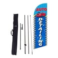thumbnail image 1 of Auto Detailing 6FT Windless Feather Flag Advertising banner with Complete 8FT pole kit with Ground Spike and Travel Bag, 1 of 5