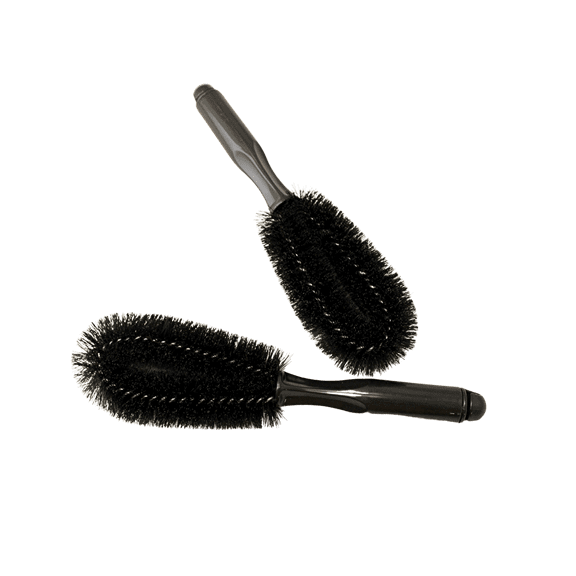 Auto Detailing Brush Interior Exterior Cleaning Soft Bristle Wheel Tire and Spoke Car Auto SUV Motorcycle Tires Set of 2