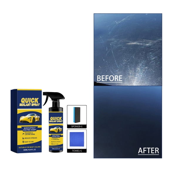 Auto Detailing Supplies, Quick Detailer, Ceramic Coating, Quick Effect Coating Agent, 100Ml Car Ceramic Coating Set Paired with A Car Sponge and Car Microfiber Towel to Deliver