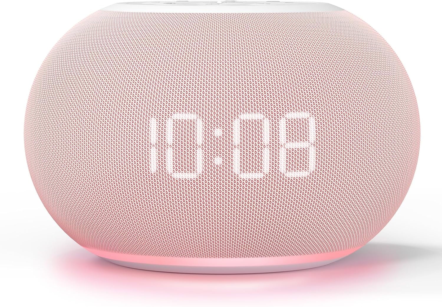 Auto Dimmable Sound Machine Alarm Clock with Night Lights, 20 Soothing Sounds, Sleep Timer, Precise Volume Control, Cute White Noise Soother for Girls, Kids, Bedrooms, Office