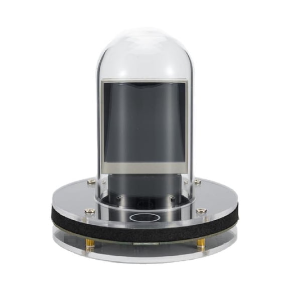 Auto Dimming Desktop Clock With Weather Stock Display Glow Tube Effect For Campers Yacht Home Office Decors