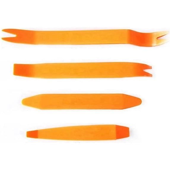 Auto Door Clip Panel Trim Removal Tool Kits Navigation Plastic Seesaw Conversion Tool Car Removal Trim Clip Dashboard RepairTool(4PCS Yellow)