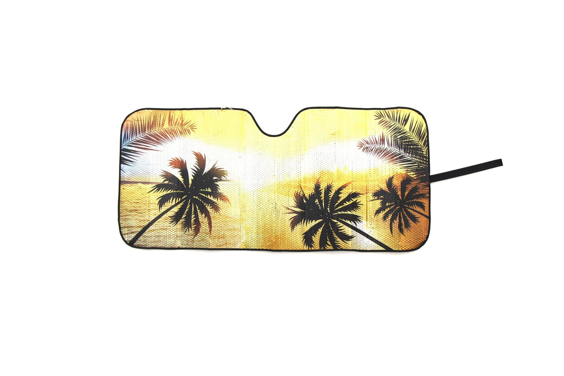 Auto Drive 1 Count Green Palm Tree Accordion Sunshade Product Size 63'' x 28.5''