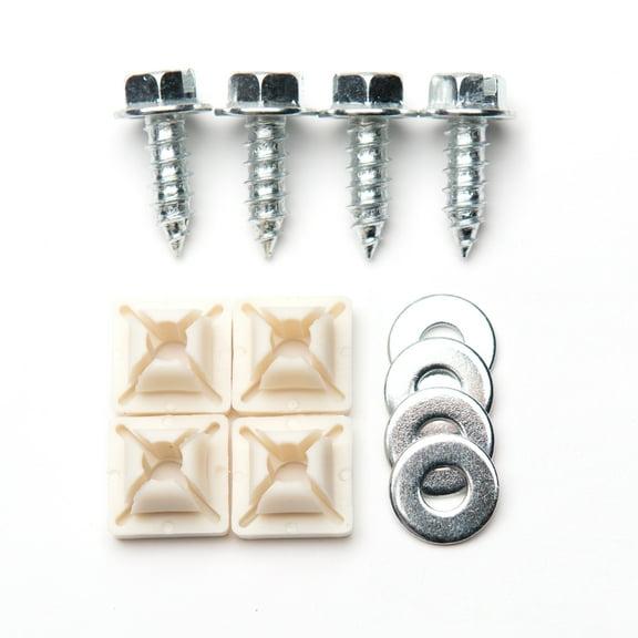 Auto Drive 12 Piece OEM Automotive License Plate Fasteners Silver, 93370W