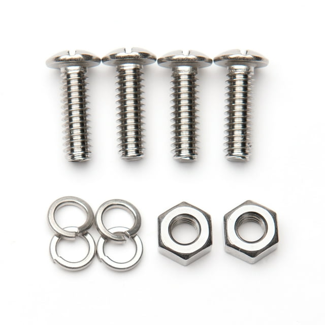 Auto Drive 12Piece Stainless Steel Automotive License Plate Fasteners