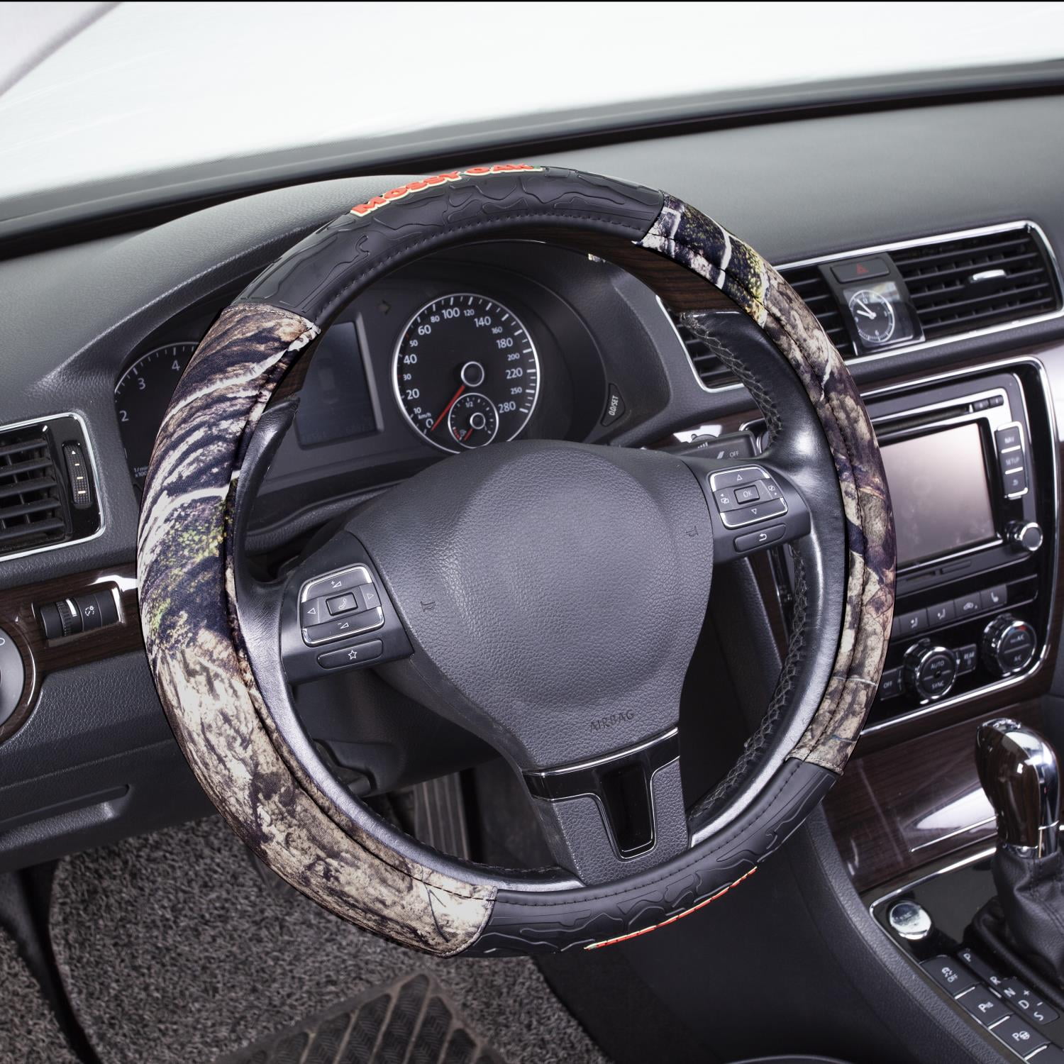 Auto Drive 1PC Heavy Duty Truck Steering Wheel Cover Mossy Oak Camo Green  Universal Fit, 21SWC75