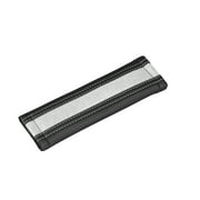 Auto Drive 1Piece Diamond Car Seat Belt Pad Leather Black/Silver - Universal Fit, 23SBP100-1