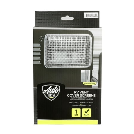 Auto Drive RV & All-Purpose Vent Cover Screen Set, Heavy Duty, Stainless Steel
