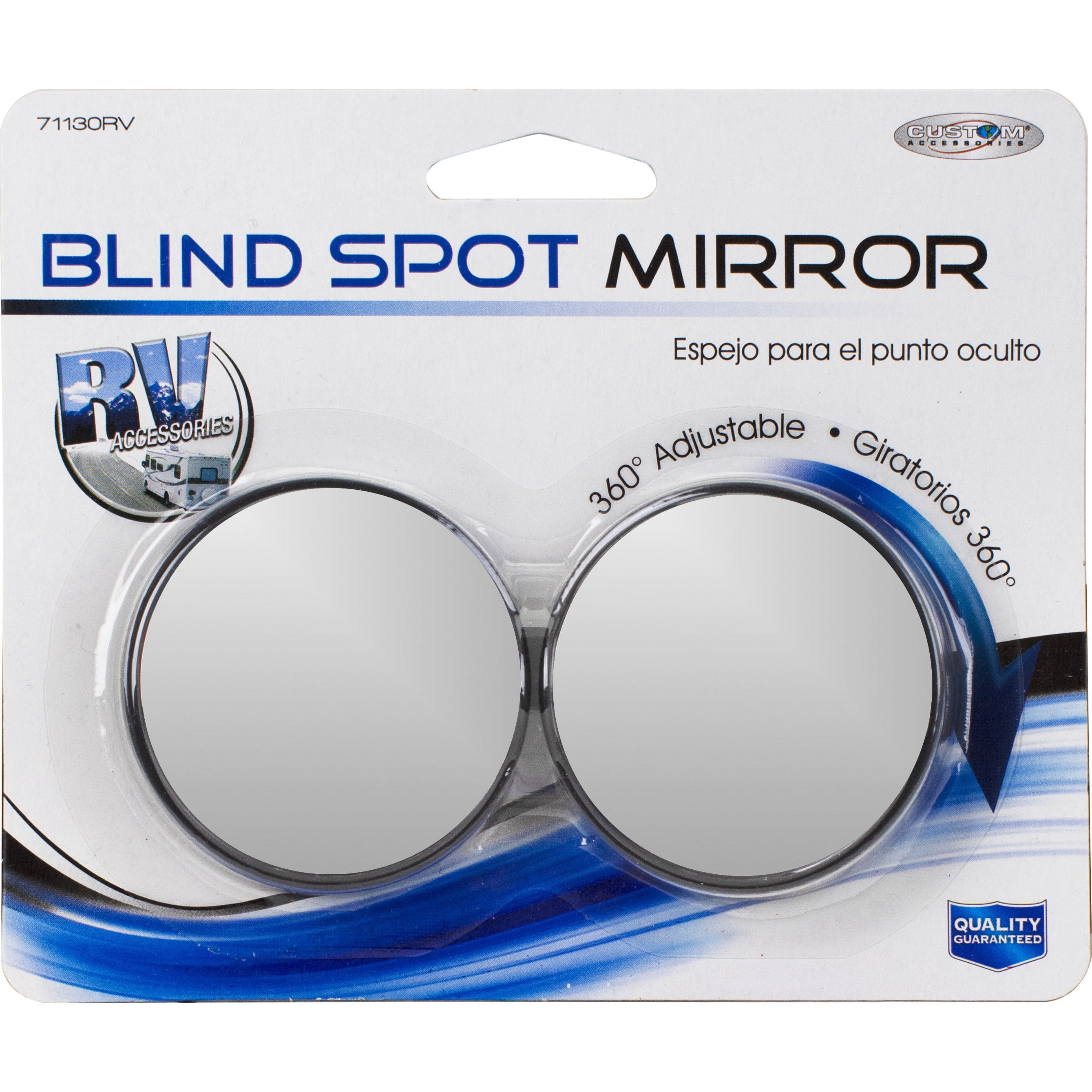 Auto Drive 2-Pack Round Adjustable Blind Spot Mirrors – Universal Vehicle Type – 0.13 lbs.