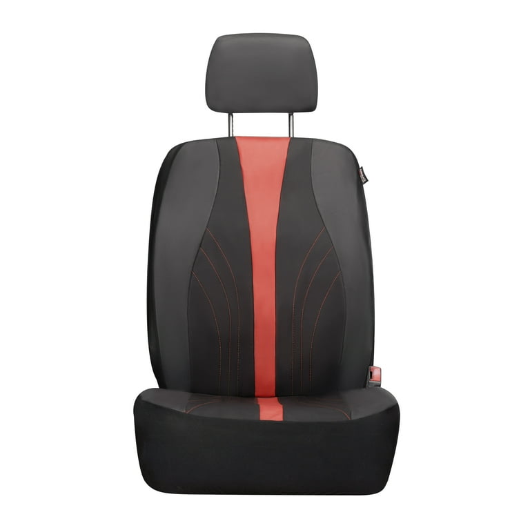 Auto Drive 2-Piece Black-Red Marlo Seat Covers