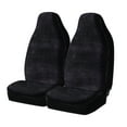 thumbnail interactive-video image 1 of Auto Drive 2 Piece Car Seat Covers High Back Soft Faux Fur Polyester Black, Universal Fit, 2002SC101, 1 of 9