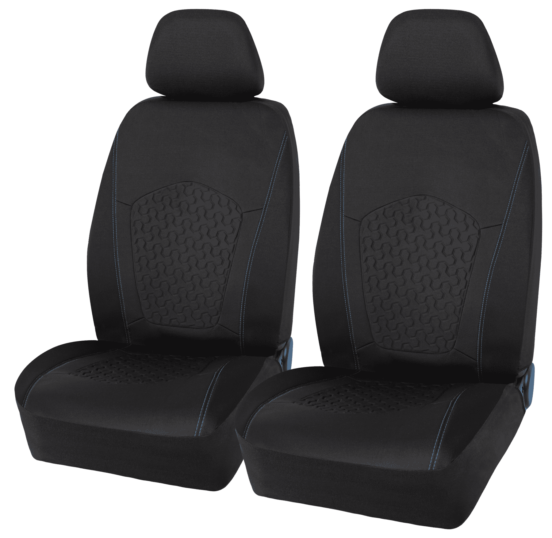 Auto Drive Universal Fit Low Back Gel Cooling Polyester Seat Cover - Black - 2 Piece 2010SC12