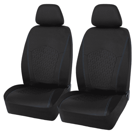 Auto Drive Low Back Gel Cooling Car Seat Cover Set, Black Polyester, Universal Fit, Model 2010SC12