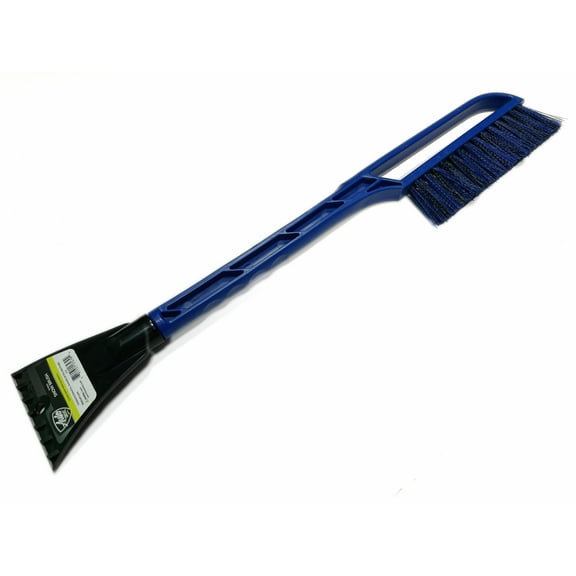 Auto Drive 24 inch Winter Driving Snow Brush and Ice Scraper, Product Size 24" x 4" x 1.4". Blue