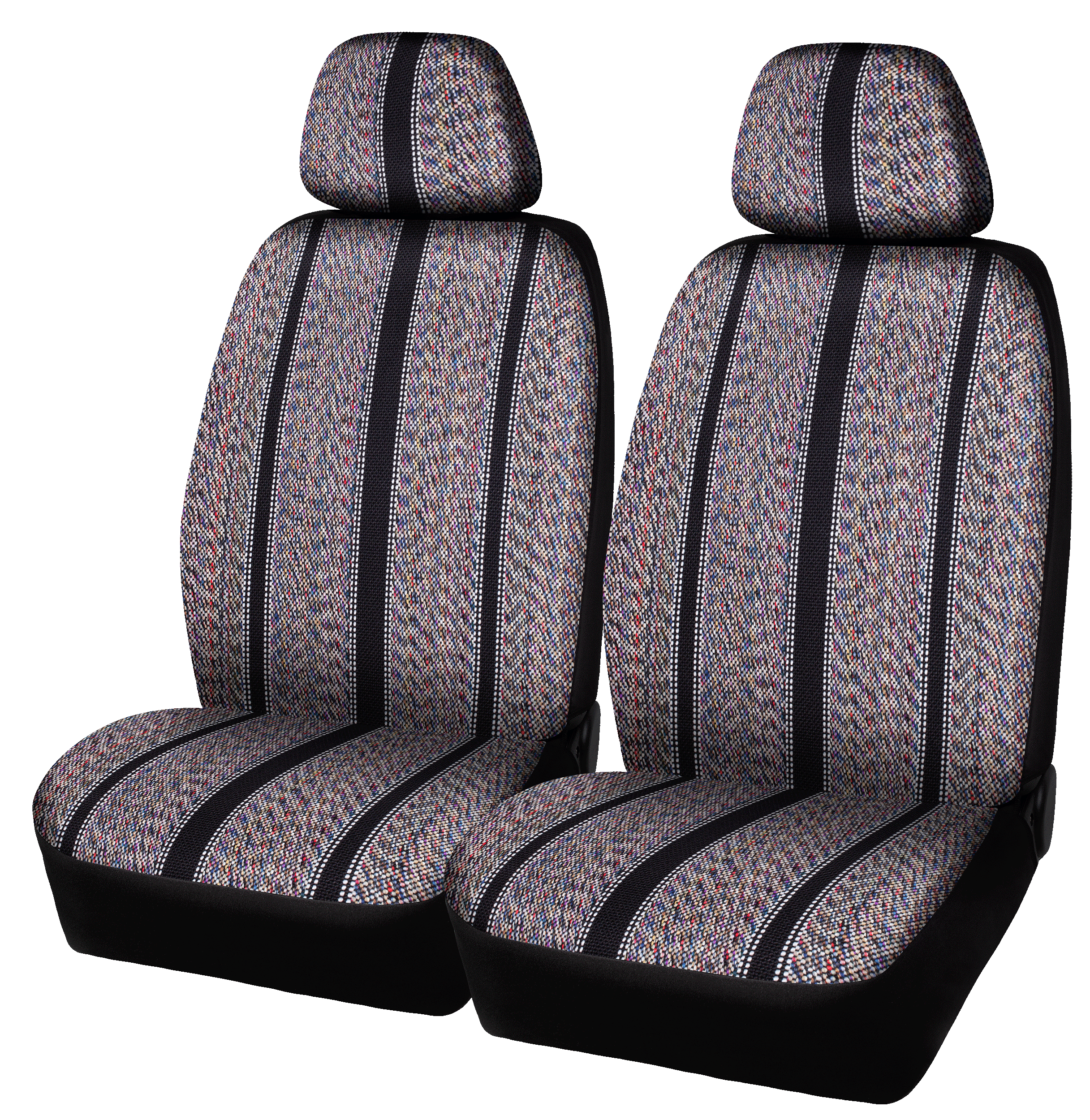 Auto Drive 2PC Truck Seat Cover Saddle Blanket, Woven Polyester Brown - Universal Fit, 2102SC082