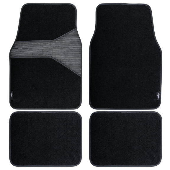 Auto Drive 4-Piece Black Repreve Carpet Floor Mats