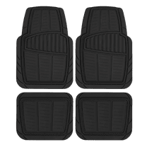 Auto Drive 4PC PREMIUM RUBBER CAR MAT TOLL BLACK- Universal Fit for Cars, Trucks,202WM35