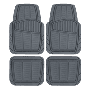 Auto Drive 4PC PREMIUM RUBBER CAR MAT TOLL GREY- Universal Fit for Cars, Trucks,202WM31