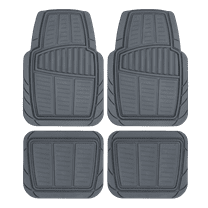 Auto Drive 4PC PREMIUM RUBBER CAR MAT TOLL GREY- Universal Fit for Cars, Trucks,202WM31