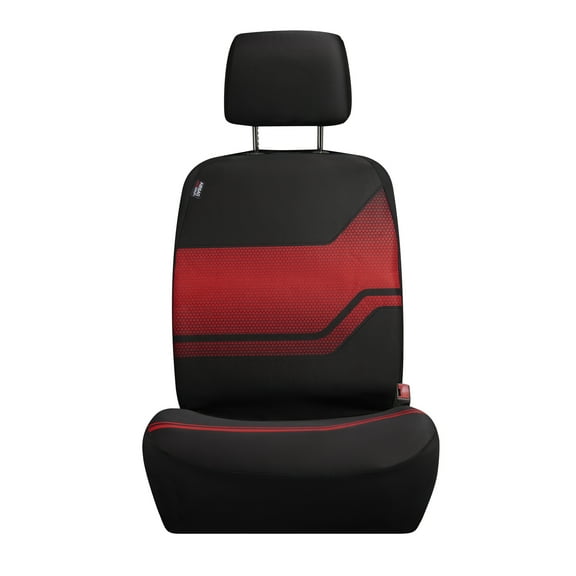 Auto Drive 5-Piece Black-Red Alex Sporty Cloth Seat Covers and Car Kit, 43670WDI