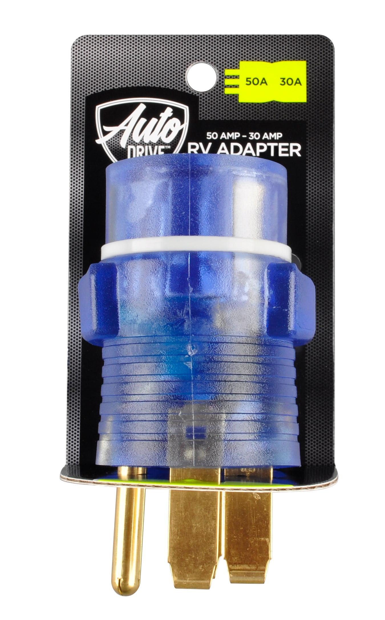 Auto Drive 50 to 30-Amp Universal RV Power Adapter with Light, Clear ...