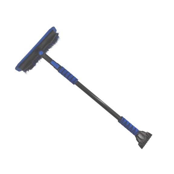 Auto Drive 58 inch Size Extendable Pivoted Snow Broom and Ice Scraper, Black and Blue, 1 Pack, 9514B