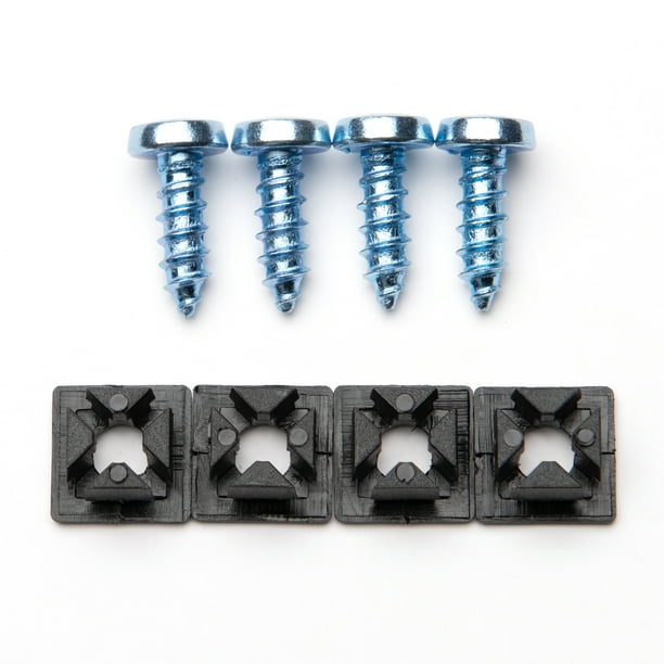 Auto Drive 8Piece License Plate Fasteners Silver, 93323W