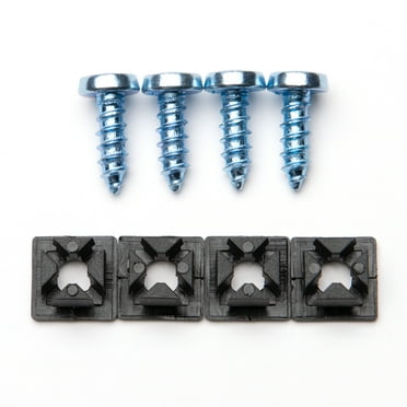 Auto Drive 8-Piece Metal License Plate Fasteners Silver, 93323W