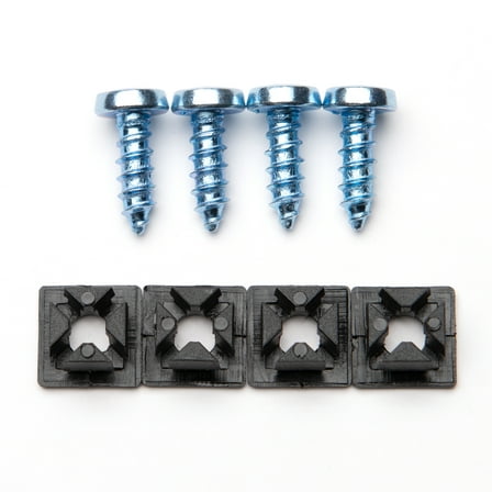 Auto Drive 8-Piece Metal License Plate Fasteners Silver, 93323W