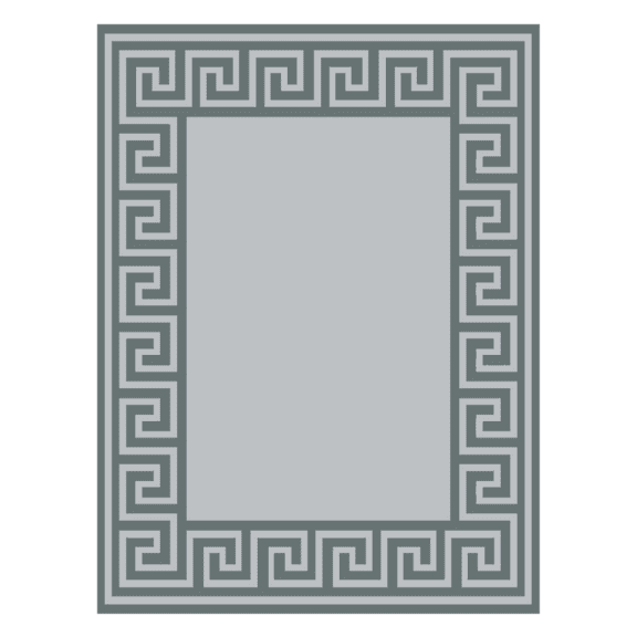 Auto Drive 9' x 12' Reversible Grey Greek Key RV Outdoor Patio Mat, Perfect for RV Patios and Garden Patios, Polypropylene