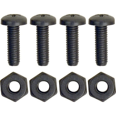 Auto Drive 90279W - 8 Piece Black Nylon License Plate Fasteners