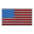 thumbnail image 1 of Auto Drive American Flag Flexible Aluminum Automotive Decal by Chroma, Red, Blue, Chrome, 2.25" x 5.5", 1 of 5
