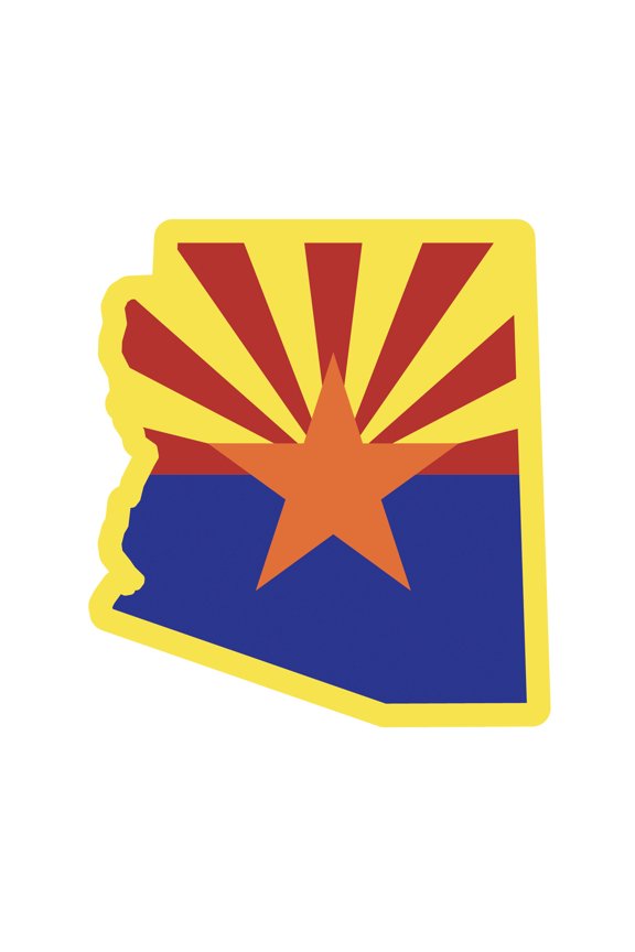 Arizona State Vinyl Automotive Decal, Multicolor, 4.75” x 4.75”
