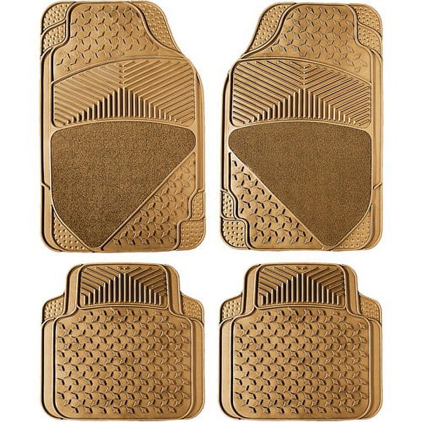 Auto Drive Automotive Floor Mat; 4pc Carpet Rubber Truck Mat set; 340