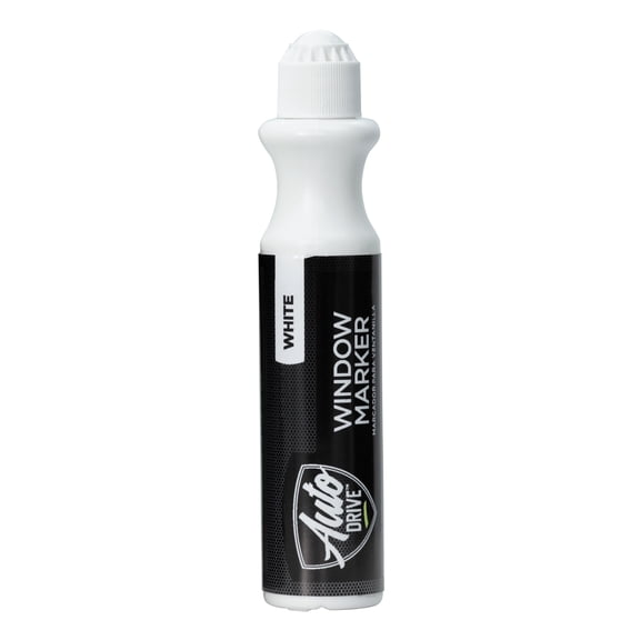 Auto Drive Automotive Window Marker - White, Weather-Resistant, Easy Cleanup
