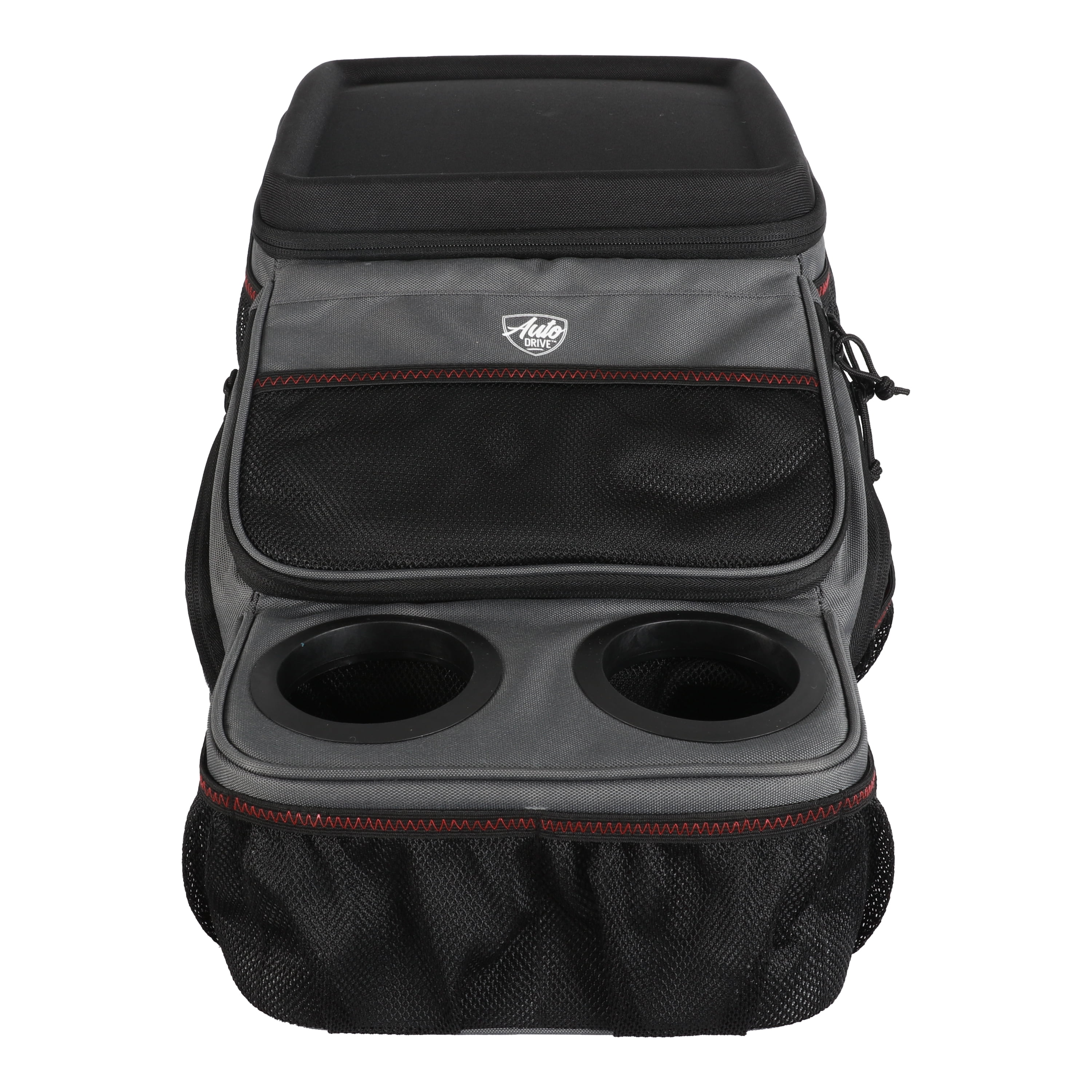 Auto Drive Backseat Organizer with Cup Holders and Storage, Black