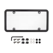 Auto Drive Black Anti-theft License Plate Cover and Frame