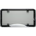 Auto Drive Black Antitheft License Plate Cover and Frame
