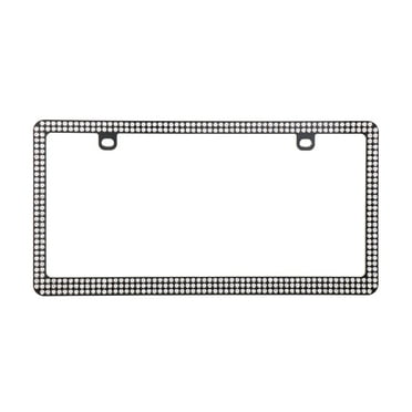 Auto Drive Black Bling Automotive Metal License Plate Frame, 92849W