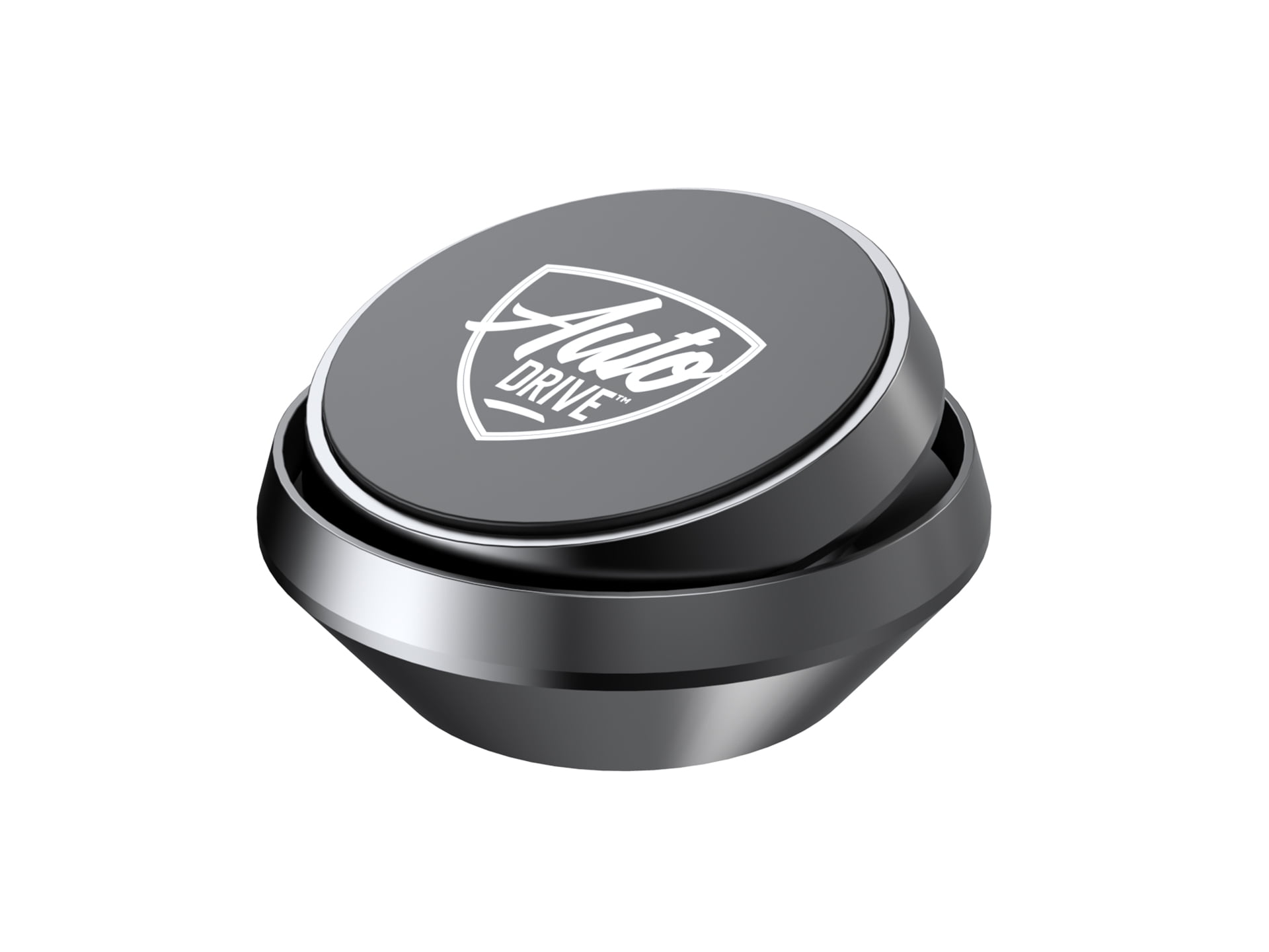 Auto Drive Black Multi-Use Magnetic Dash Mount Phone Holder, Built-in Magnets, Single-Hand Operation