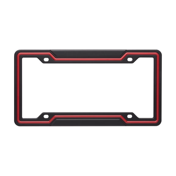 Auto Drive Black-Red Sport License Plate Frame